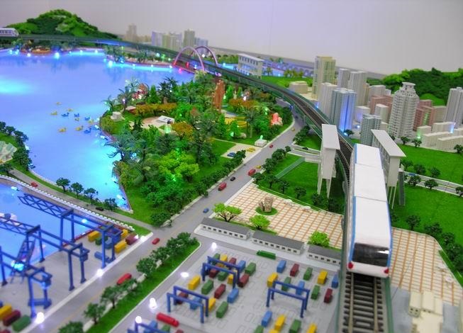 西青区港口沙盘